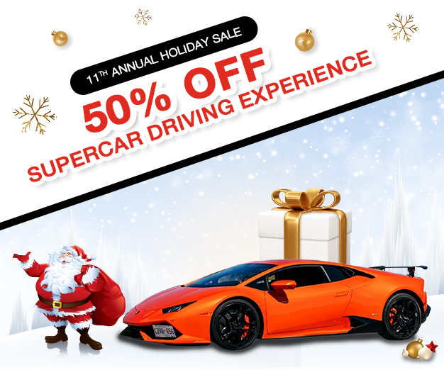 50% Off supercar driving experience